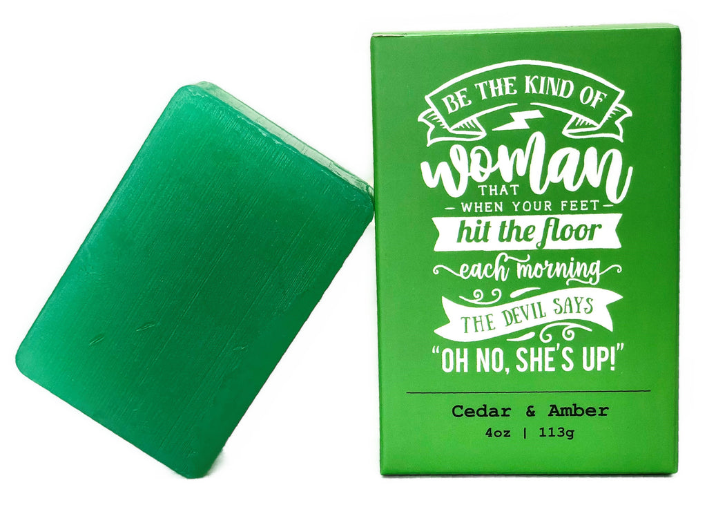 Natural Bar Soap for Women – Cedar & Amber 6 Pack