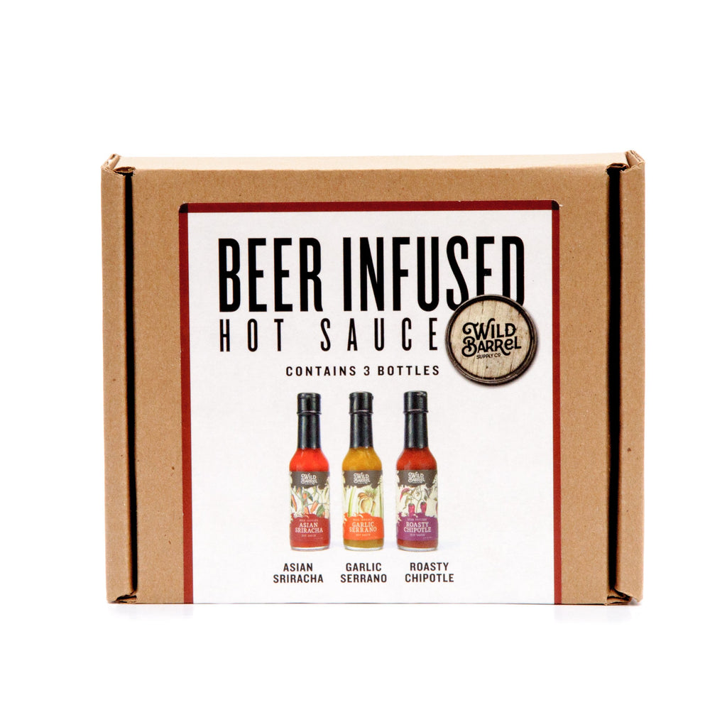 Beer-Infused Hot Sauce 3 Bottle Gift Set
