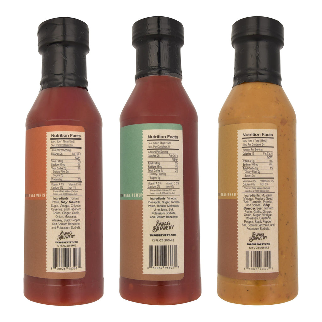 Booze-Infused BBQ Sauce 3 Bottle Gift Set