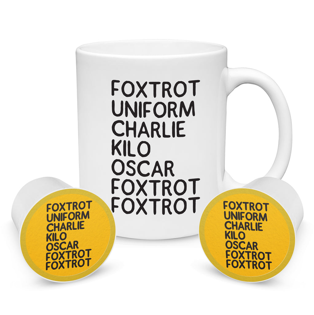 FOXTROT Mug and Single Serve Coffee Gift Set
